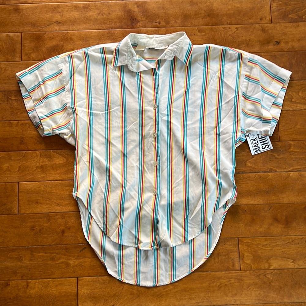 Vintage Rainbow Button Down